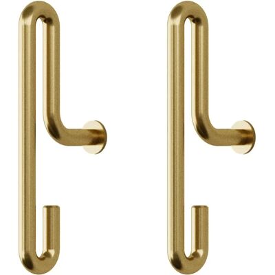 Moebe Vegghak Small - Lett, Elegant, 2-pack, Matt Gull - Vegghaken Moebe Vegghak Small - Lett, Elegant, 2-pack, Matt Gull - Vegghaken
