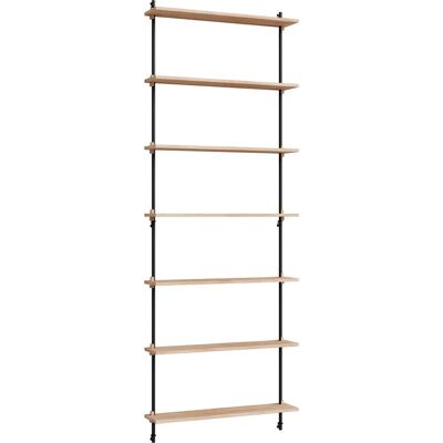 Moebe Vegghyller 230x85 cm - Eik/Sort - Vegg hylle Moebe Vegghyller 230x85 cm - Eik/Sort - Vegg hylle