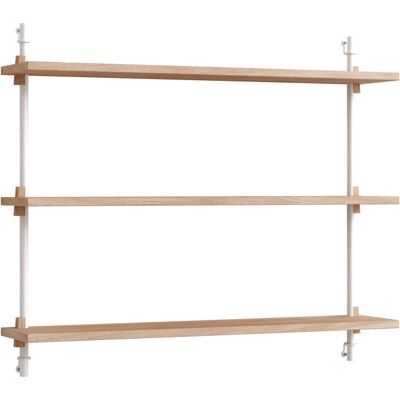 Moebe Veggmontering - Naturlig Tre - 3 Hyller - 65x85 cm - Hvit/Beige - Modulært Veggsystem Moebe Veggmontering - Naturlig Tre - 3 Hyller - 65x85 cm - Hvit/Beige - Modulært Veggsystem