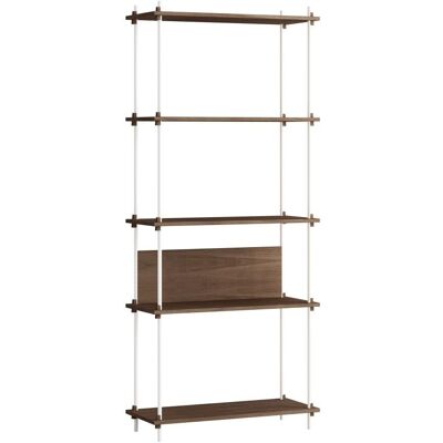Moebe Røkt eik / Hvit Hyllesystem - 200x85 cm Moebe Røkt eik / Hvit Hyllesystem - 200x85 cm