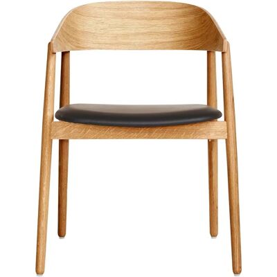 Andersen AC2 Stol - Sort Læder, Eg, 43,5cm - Stol Andersen AC2 Stol - Sort Læder, Eg, 43,5cm - Stol