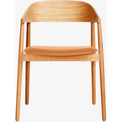 Chaise Andersen AC2 - Absorbe bruit, Chêne massif, Cuir cognac - Publicité Chaise Andersen AC2 - Absorbe bruit, Chêne massif, Cuir cognac - Publicité