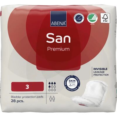 Absorbants Abena San Premium 3 - Léger à Modéré - Publicité Absorbants Abena San Premium 3 - Léger à Modéré - Publicité