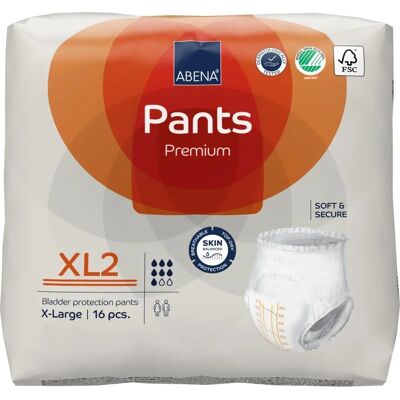 Abena XL2 Orange Inkontinensbukser - Åndbare & Diskrete Abena XL2 Orange Inkontinensbukser - Åndbare & Diskrete