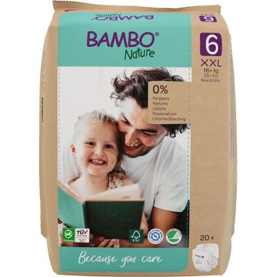 Bambo Nature T6 Diapers Size 6 - 20 Nappies Bambo Nature T6 Diapers Size 6 - 20 Nappies