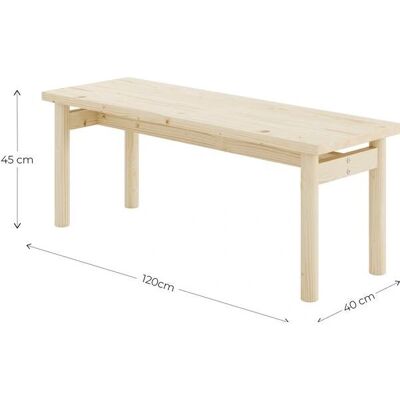 KARUP DESIGN Pace Benk - FSC Gran Træ - 120cm - 300kg Støtte KARUP DESIGN Pace Benk - FSC Gran Træ - 120cm - 300kg Støtte