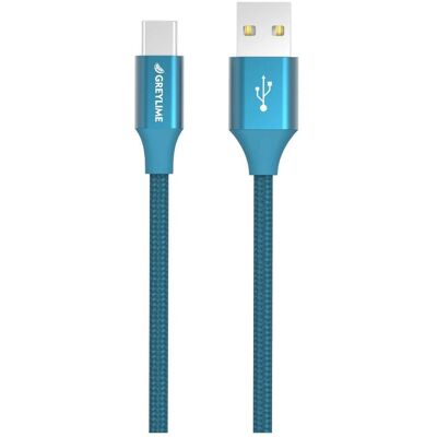 GreyLime Model 3A/15W Flettet USB-C Kabel - 2m GreyLime Model 3A/15W Flettet USB-C Kabel - 2m