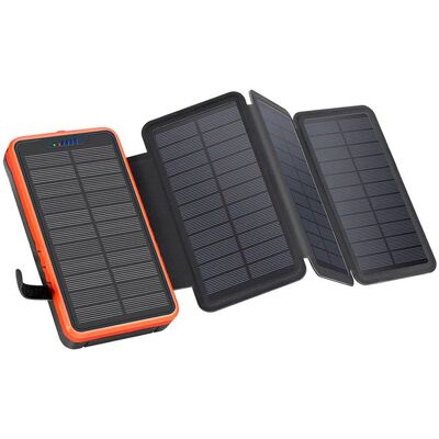 Lippa 10.000mAh Tragbarer Solar PowerBank - PowerBank mit Taschenlampe Lippa 10.000mAh Tragbarer Solar PowerBank - PowerBank mit Taschenlampe