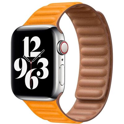 Lippa Magnetisk Læderrem til Apple Watch - Lysbrun - Smartwatch Rem Lippa Magnetisk Læderrem til Apple Watch - Lysbrun - Smartwatch Rem