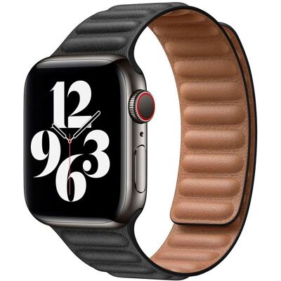 Lippa Apple Watch Magnetisk Læder Rem - Sort - Tilbehør Lippa Apple Watch Magnetisk Læder Rem - Sort - Tilbehør