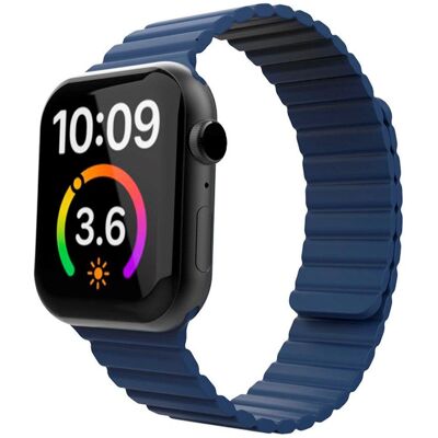 Lippa Apple Watch 49mm Magnetisk Silikone Rem - Mørkeblå Lippa Apple Watch 49mm Magnetisk Silikone Rem - Mørkeblå