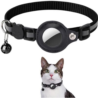 Collier Lippa avec étui AirTag - 22-32cm - Noir - Publicité Collier Lippa avec étui AirTag - 22-32cm - Noir - Publicité