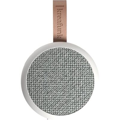 Haut-parleur Bluetooth Kreafunk aGO II Fabric Blanc - Résistant à l'eau - Publicité Haut-parleur Bluetooth Kreafunk aGO II Fabric Blanc - Résistant à l'eau - Publicité