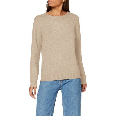 Vila Viril O-neck L/s Stricktop - Noos (14054177) - natur melange Vila Viril O-neck L/s Stricktop - Noos (14054177) - natur melange