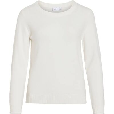 Vila Viril O-neck L/s Sweter - Noos (14054177) - biały alyssum Vila Viril O-neck L/s Sweter - Noos (14054177) - biały alyssum