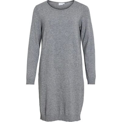 Vila - Modello viRil - Vestito in maglia a maniche lunghe grigio - Vestito Vila - Modello viRil - Vestito in maglia a maniche lunghe grigio - Vestito