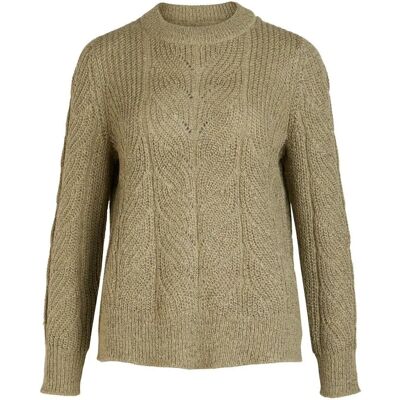 Object Stella Zielony sweter z dzianiny - Kobiety Object Stella Zielony sweter z dzianiny - Kobiety