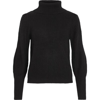 Vila - Modello - Colletto alto a coste - Nero - Donna Vila - Modello - Colletto alto a coste - Nero - Donna