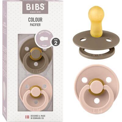 Smoczek BIBS Dark Oak/Blush - Naturalny Kauczuk - EN1400 Smoczek BIBS Dark Oak/Blush - Naturalny Kauczuk - EN1400