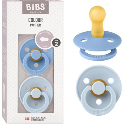 BIBS Size 2 Pacifier - Sky Blue - Natural Rubber BIBS Size 2 Pacifier - Sky Blue - Natural Rubber