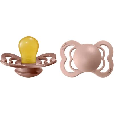 BIBS Blush Size 1 Natural Rubber Pacifier - Pacifier BIBS Blush Size 1 Natural Rubber Pacifier - Pacifier