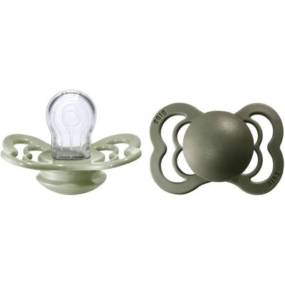 Sucette Bibs - Taille 1 - Vert Sauge & Vert Chasseur - 0-6 Mois - Publicité Sucette Bibs - Taille 1 - Vert Sauge & Vert Chasseur - 0-6 Mois - Publicité