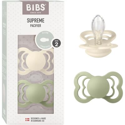 BIBS Ivory/Sage 2er-Pack Silikon Schnuller - Baby Komfort BIBS Ivory/Sage 2er-Pack Silikon Schnuller - Baby Komfort