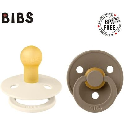Succhietto Bibs Ivory/Dark Oak - Latex, Ergonomico, Sterilizzabile Succhietto Bibs Ivory/Dark Oak - Latex, Ergonomico, Sterilizzabile