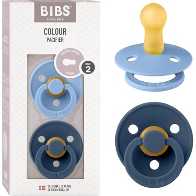 Succhietto Bibs Blu Cielo/Acciaio - Gomma Naturale, Senza BPA - 6+ Mesi Succhietto Bibs Blu Cielo/Acciaio - Gomma Naturale, Senza BPA - 6+ Mesi
