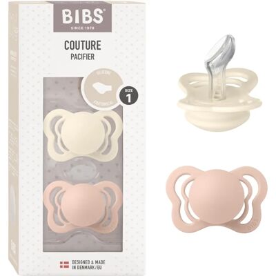 BIBS Couture Silikon Smokk 0-6m - Pacifier - Ivory/Blush BIBS Couture Silikon Smokk 0-6m - Pacifier - Ivory/Blush