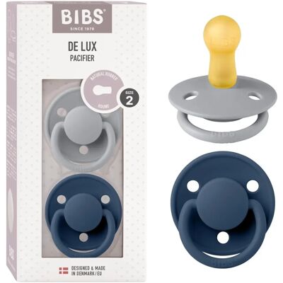 Bibs De Lux Tétine - Taille 2 - Cloud/Steel Blue - Publicité Bibs De Lux Tétine - Taille 2 - Cloud/Steel Blue - Publicité