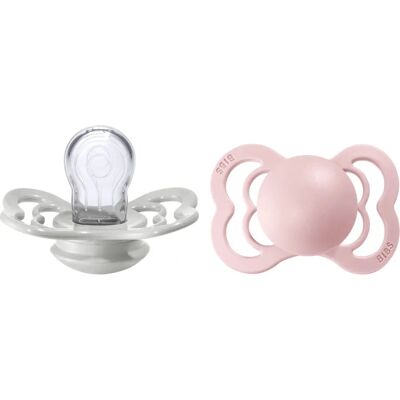 BIBS Supreme Silicone Taille 1 - Haze/Blossom - Sucette - Publicité BIBS Supreme Silicone Taille 1 - Haze/Blossom - Sucette - Publicité