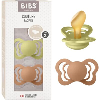 Tétine Bibs Couture - Pack de 2 - Taille 2 - Caoutchouc naturel - Prairie/Terre - 6+ mois - Publicité Tétine Bibs Couture - Pack de 2 - Taille 2 - Caoutchouc naturel - Prairie/Terre - 6+ mois - Publicité