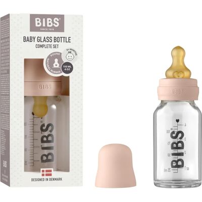 BIBS Butelka dla niemowląt ze szkła - 110 ml Blush Butelka BIBS Butelka dla niemowląt ze szkła - 110 ml Blush Butelka