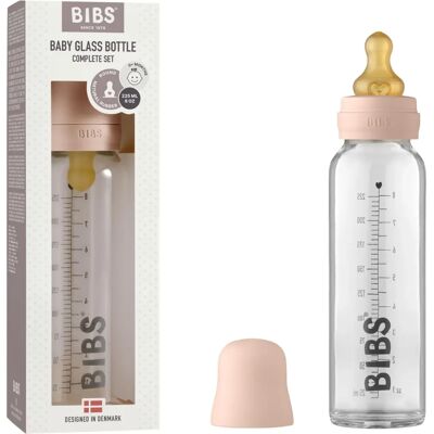 BIBS Baby Glass Bottle 225 ml - Natuurlijk Retro Design - Babyfles BIBS Baby Glass Bottle 225 ml - Natuurlijk Retro Design - Babyfles
