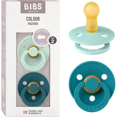 BIBS Nordic Mint / Forest Natural Rubber Pacifier - 2 BIBS Nordic Mint / Forest Natural Rubber Pacifier - 2