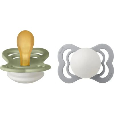 Bibs Supreme Baby Pacifier - Organic Natural Rubber - Sage/Cl - 0-6 Months Bibs Supreme Baby Pacifier - Organic Natural Rubber - Sage/Cl - 0-6 Months