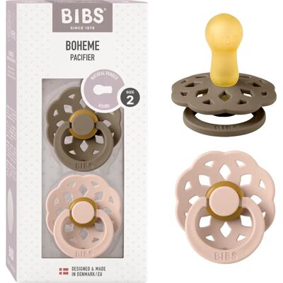 Szczotka z naturalnego kauczuku Bibs - 2 sztuki - Rozmiar 2 - Ciemny dąb/Rózowy - Unisex - Typ smoczka Szczotka z naturalnego kauczuku Bibs - 2 sztuki - Rozmiar 2 - Ciemny dąb/Rózowy - Unisex - Typ smoczka