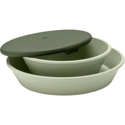 BIBS Sage Middagssett - Tallerken og Skål med Lokk - Trygt for Barn BIBS Sage Middagssett - Tallerken og Skål med Lokk - Trygt for Barn