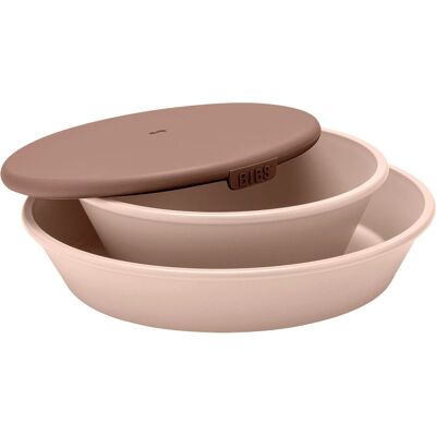BIBS Kleinkind-Geschirr-Set - Silikon, 2 St, Blush - Baby-Fütterung BIBS Kleinkind-Geschirr-Set - Silikon, 2 St, Blush - Baby-Fütterung