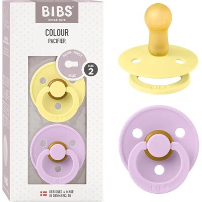 Bibs Fopspeen - Maat 2 - Zon/Violet Nu - Natuurrubber Bibs Fopspeen - Maat 2 - Zon/Violet Nu - Natuurrubber