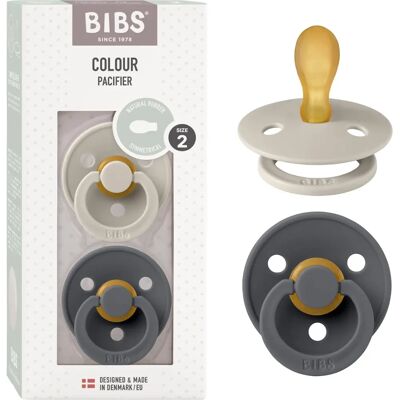 Bibs Schnuller - Modell 2221419 - Sand/Iron - Naturkautschuk Bibs Schnuller - Modell 2221419 - Sand/Iron - Naturkautschuk