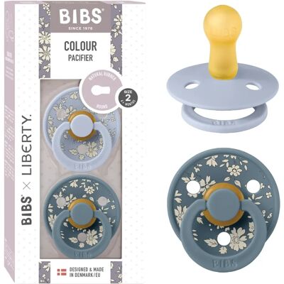 Bibs x Liberty Fopspeen - Dusty Blauw - Natuurlijke Latex Bibs x Liberty Fopspeen - Dusty Blauw - Natuurlijke Latex