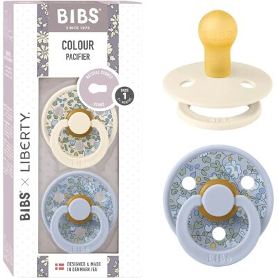 BIBS Liberty Tett - Størrelse 1 - Hvit/Blå - 0-6 måneder BIBS Liberty Tett - Størrelse 1 - Hvit/Blå - 0-6 måneder