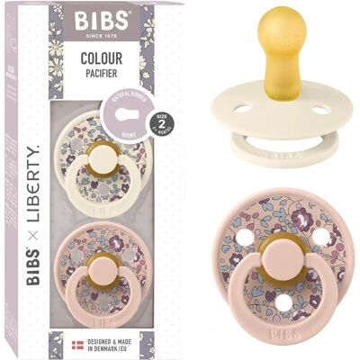 BIBS Liberty Schnuller - 6-18 Monate - Weiß/Rose BIBS Liberty Schnuller - 6-18 Monate - Weiß/Rose