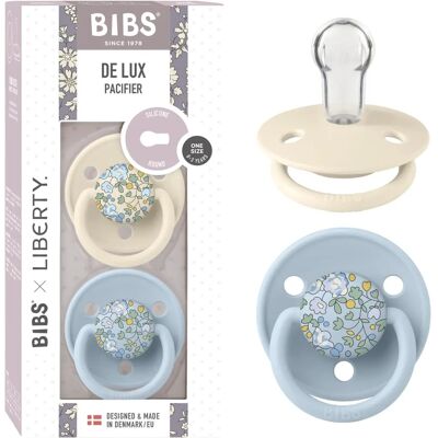 BIBS De Lux Ivory Baby Blue Dummy - Dummy BIBS De Lux Ivory Baby Blue Dummy - Dummy