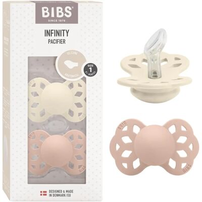 Bibs Ivory/Blush Anatomisk Sutte - 2 stk Bibs Ivory/Blush Anatomisk Sutte - 2 stk
