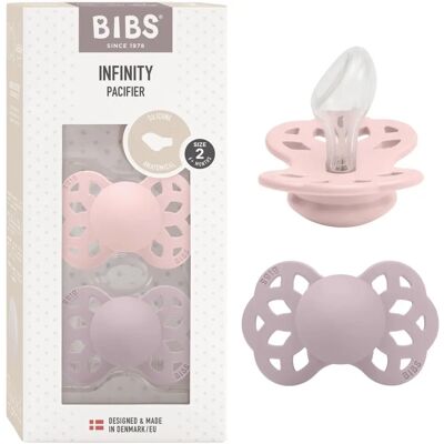 BIBS Infinity Anatomical Silicone Dummy - 6+ months - 2 pcs BIBS Infinity Anatomical Silicone Dummy - 6+ months - 2 pcs