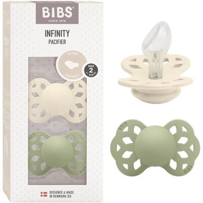 Tétine Bibs - Pack de 2 - Taille 2 - Anatomique - Ivoire/Sauge - 6-18 mois - Publicité Tétine Bibs - Pack de 2 - Taille 2 - Anatomique - Ivoire/Sauge - 6-18 mois - Publicité