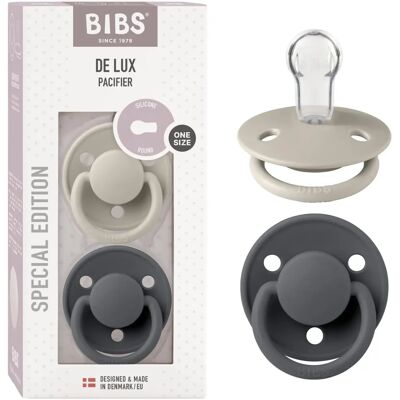 Bibs Schnuller - 2er-Pack - Silikon - Rund - Für 0-3 Jahre - EN 1400 Bibs Schnuller - 2er-Pack - Silikon - Rund - Für 0-3 Jahre - EN 1400